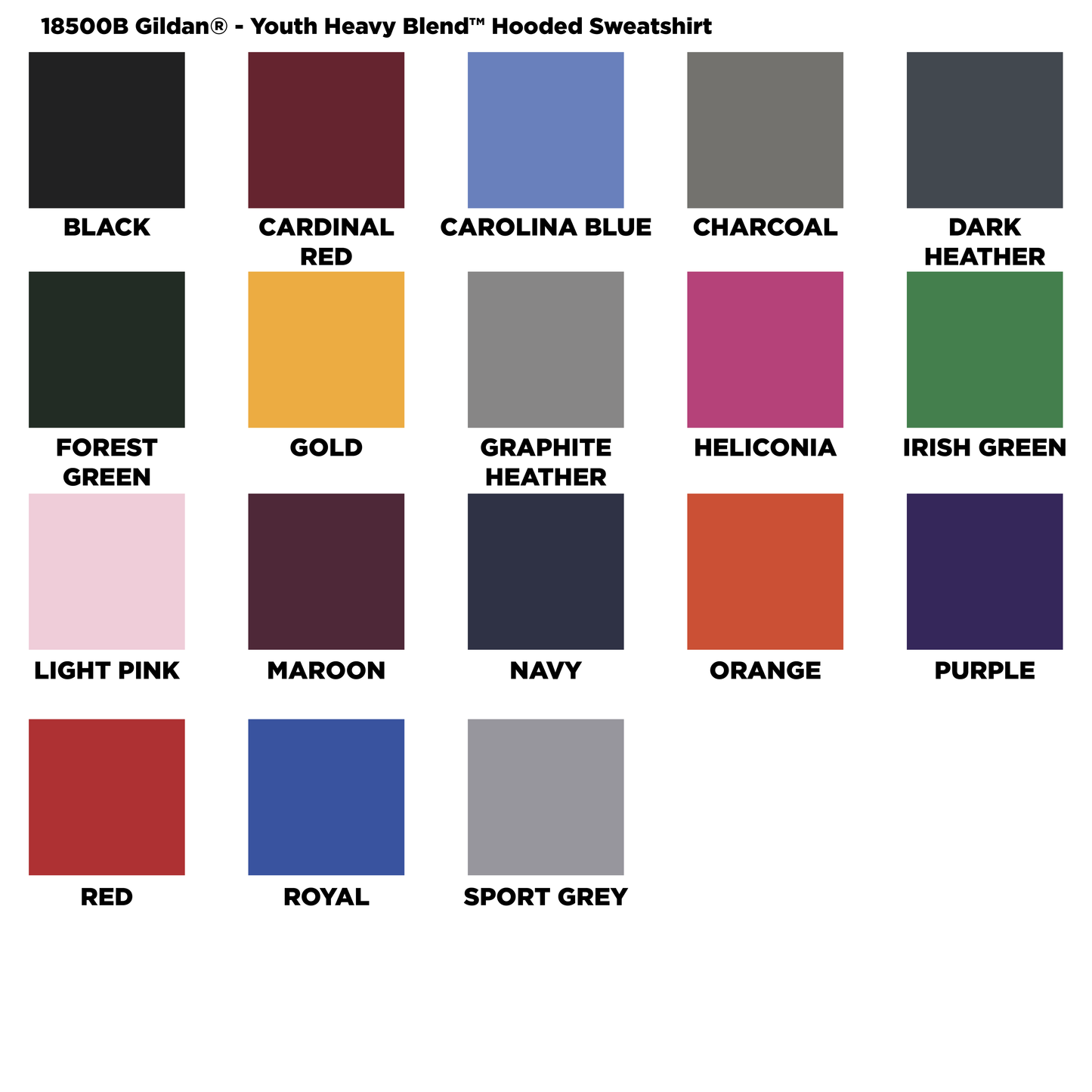 Faith Apostolic - YOUTH - 18500B – Gildan® - Youth Heavy Blend™ Hooded Sweatshirt