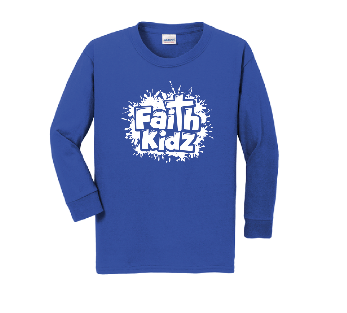 Faith Kidz - YOUTH - 5400B – Gildan® Youth Heavy Cotton™ 100% Cotton Long Sleeve T-Shirt