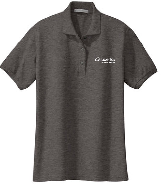 Libertas Staff - White Logo - Women's Silk Touch Polo