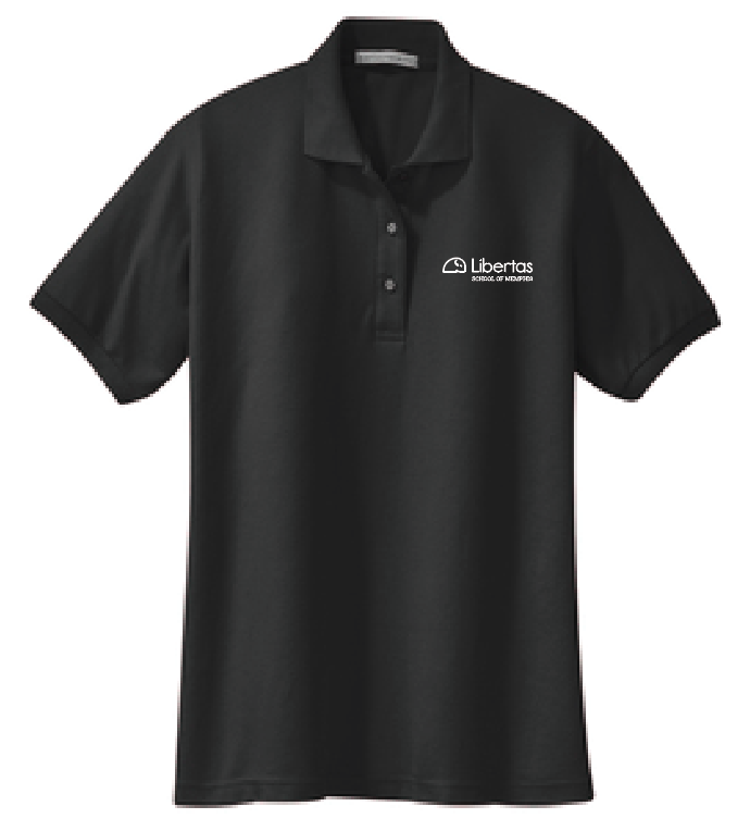 Libertas Staff - White Logo - Women's Silk Touch Polo