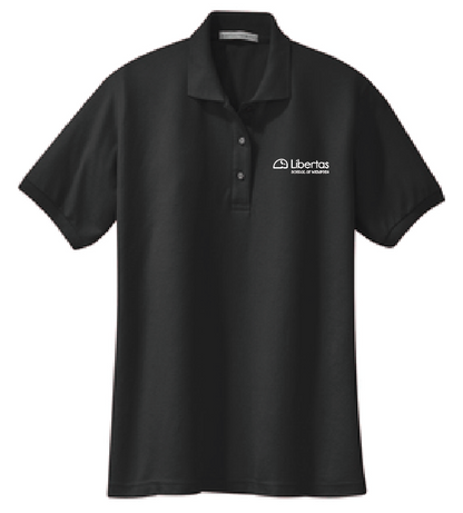 Libertas Staff - White Logo - Women's Silk Touch Polo