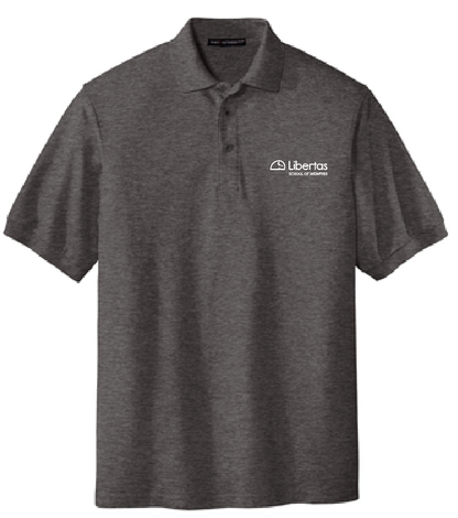 Libertas Staff - White Logo - Stretch Pique Polo