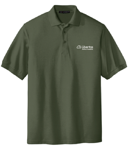 Libertas Staff - White Logo - Stretch Pique Polo