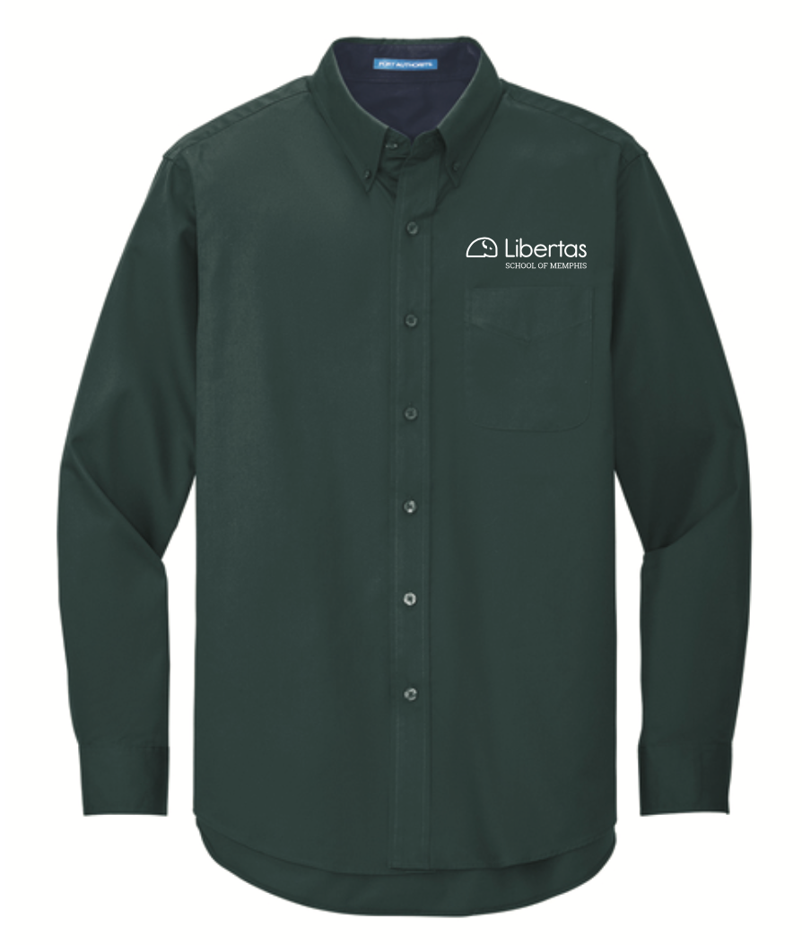 Libertas Staff - White Logo - Long Sleeve Easy Care Shirt