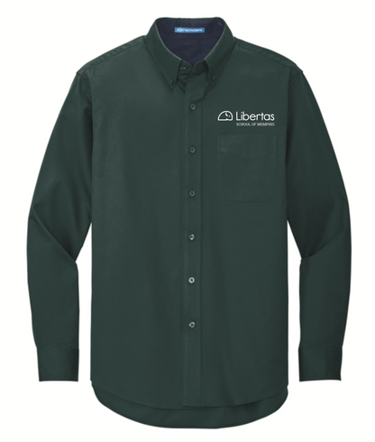 Libertas Staff - White Logo - Long Sleeve Easy Care Shirt