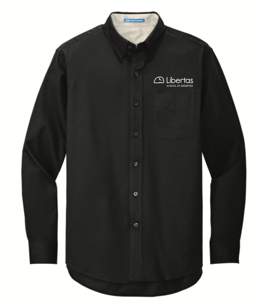 Libertas Staff - White Logo - Long Sleeve Easy Care Shirt