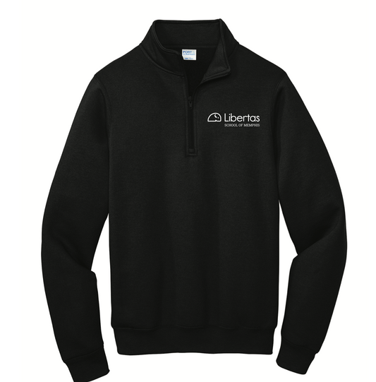Libertas Staff - White Logo - Fleece 1/2 Zip Jacket