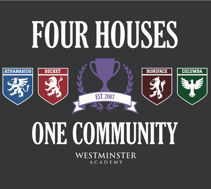 Westminster - Dark Heather Four Houses Tee - PC55