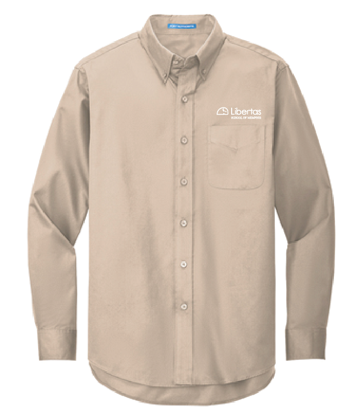 Libertas Staff - White Logo - Long Sleeve Easy Care Shirt