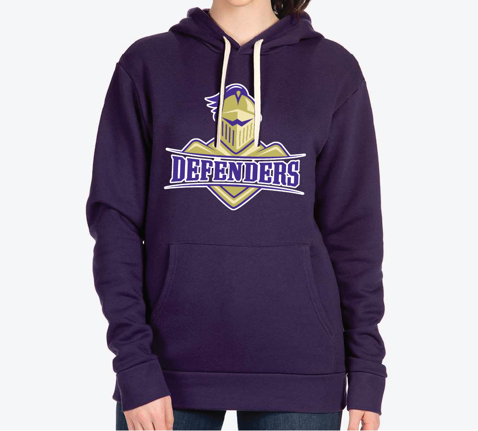 Westminster - Purple Defender Hoodie - NL9303 – Next Level Apparel® Adult Santa Barbara Pullover Hoodie