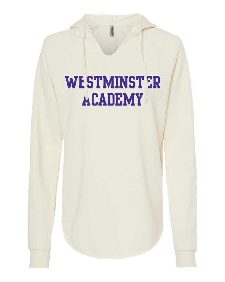 Westminster - White WA Hoodie - PRM2500 – Women’s Lightweight California Wave Wash Hooded Sweatshirt