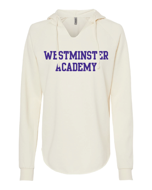Westminster - White WA Hoodie - PRM2500 – Women’s Lightweight California Wave Wash Hooded Sweatshirt